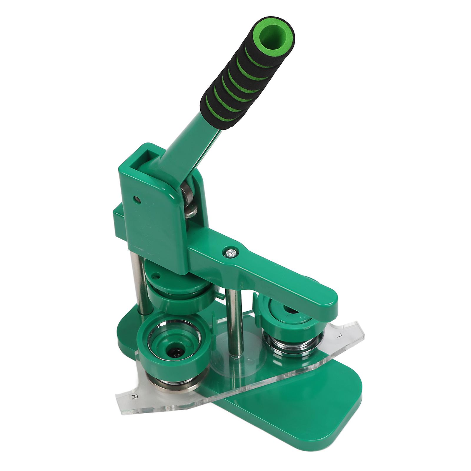 44mm Button Maker Machine 100 Sets DIY Badges Button Pressing Machine Portability with Protective Film Cutter Color Pens 