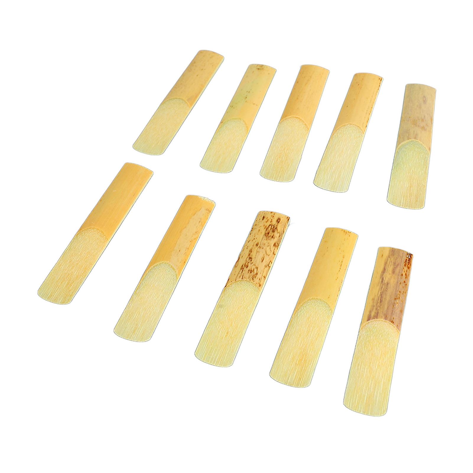 10Pcs Saxophone Eb Clarinet Reeds Strength 2 Wood Color Set