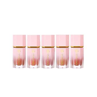 5 colores Líquido Rubor Reparar volumen Brillo Maquillaje Color de larga duración Líquido rubor natural