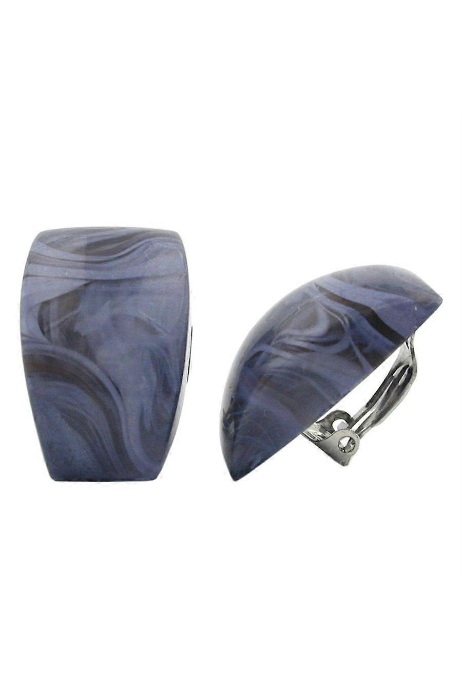 Clip-on Earring Jeans Blue Marbled - Gl00397