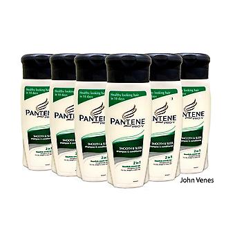 Pantene Shampoo - 2in1 Sleek & Smooth 250ml x6