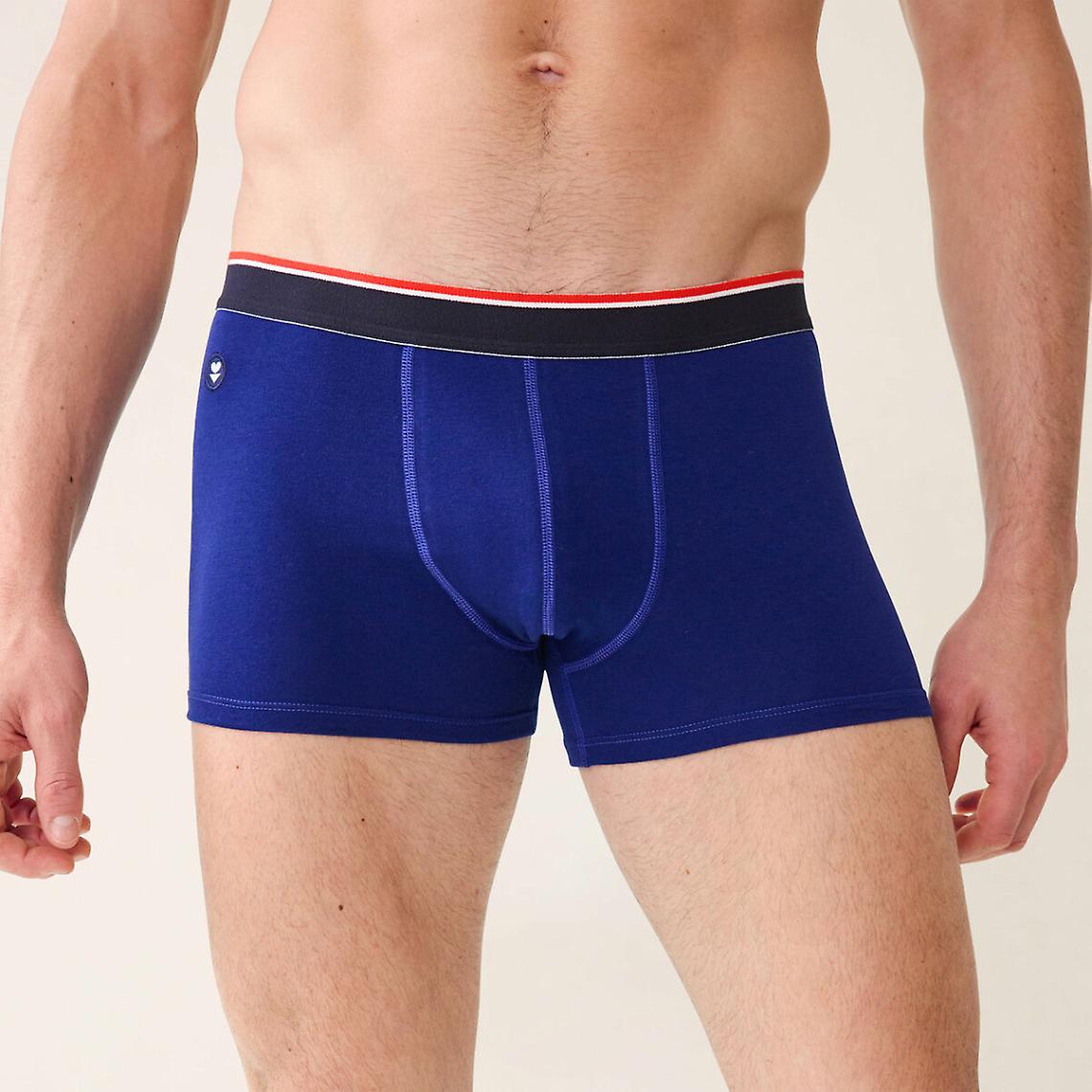 Indigo Blå Bomull Boxershorts