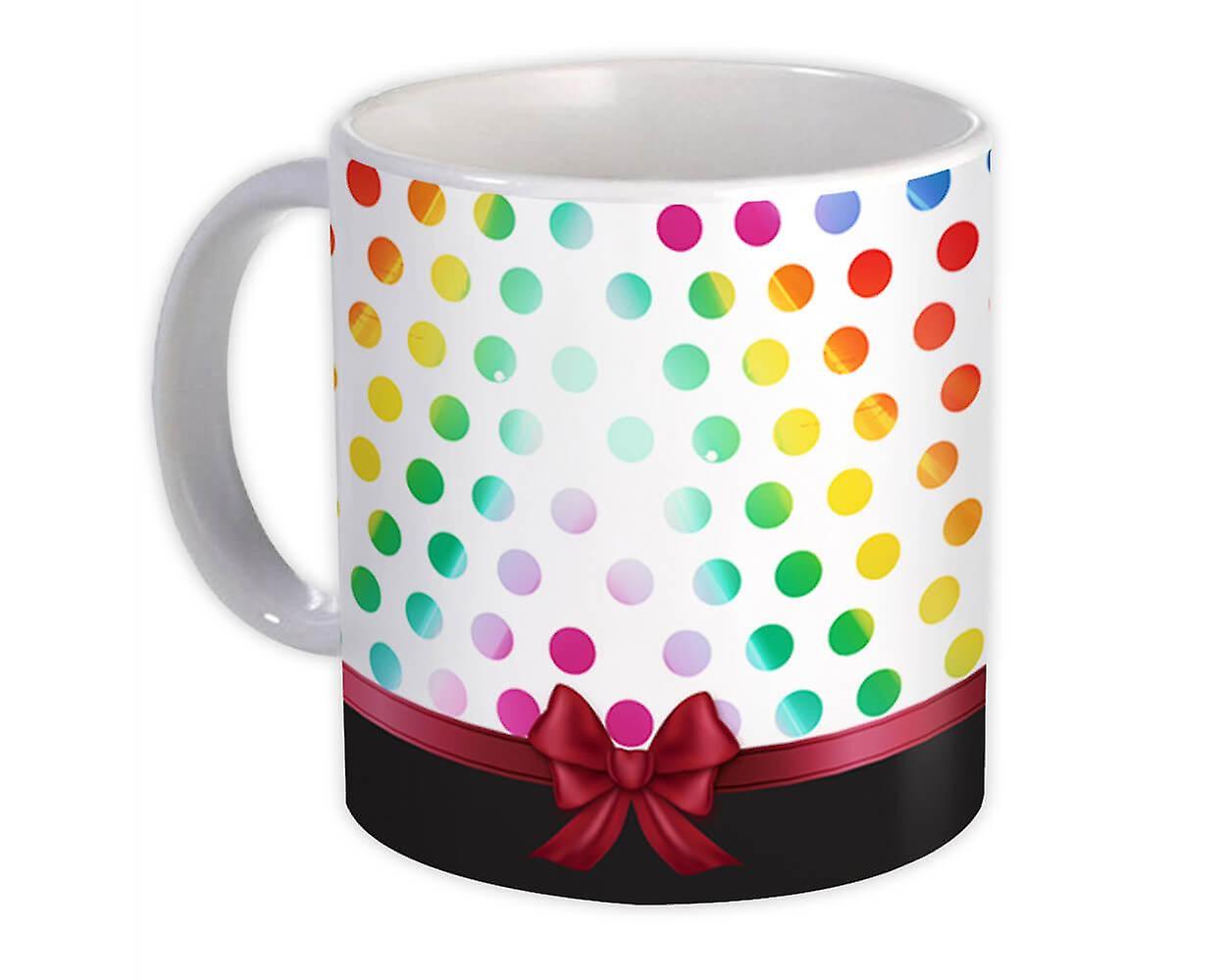 Geschenk-Becher: Polka Dots Colored