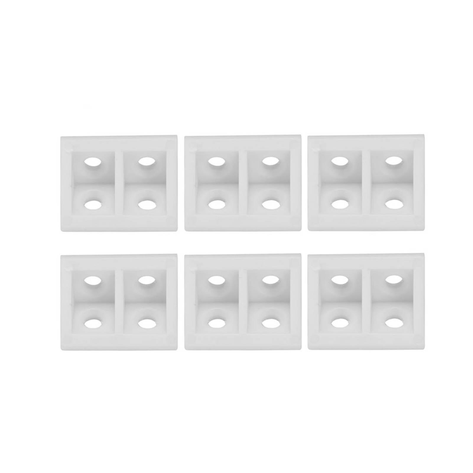 50pcs Plastic Right Angle Corner Gusset Brace Angle Brackets Code Furniture