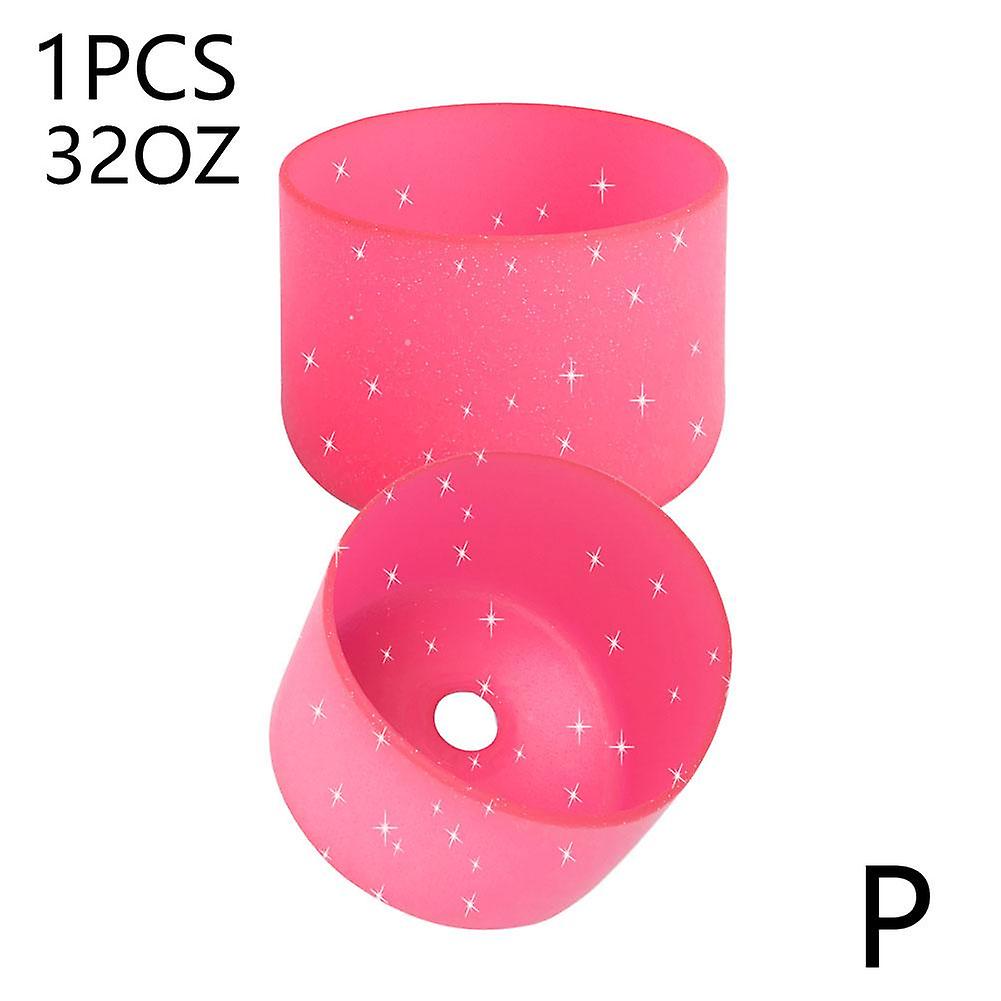 Shiny Rose Red (H) 32OZ$Amazon hot-selling silicone cup cover outdoor sports thermos cup protective cover non-slip thickened suitable for Ovala