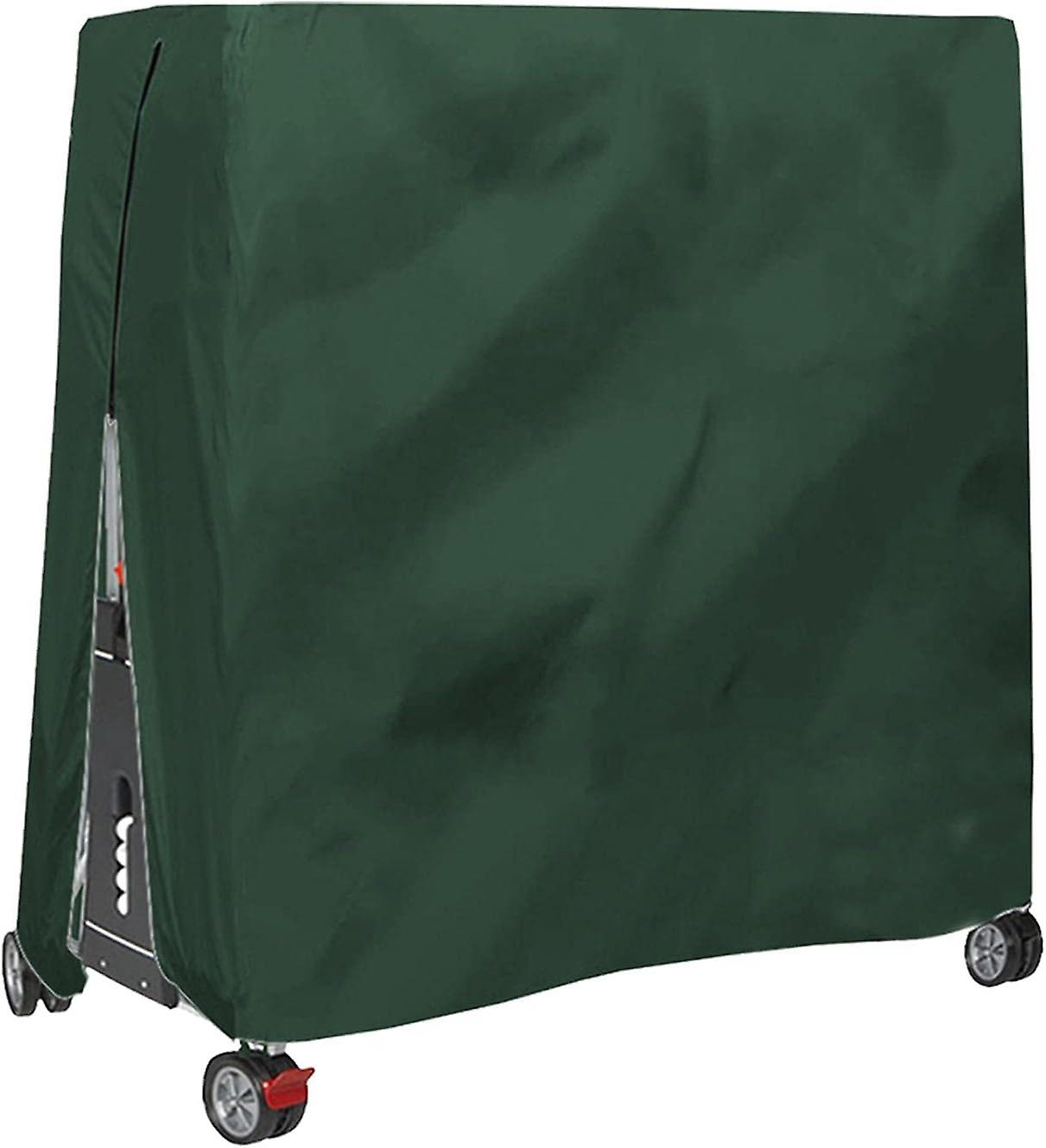 210D Waterproof Ping Pong Table Protective Cover for Indoor and Outdoor Use - Green, 65x28x73in/ 165x70x185cm