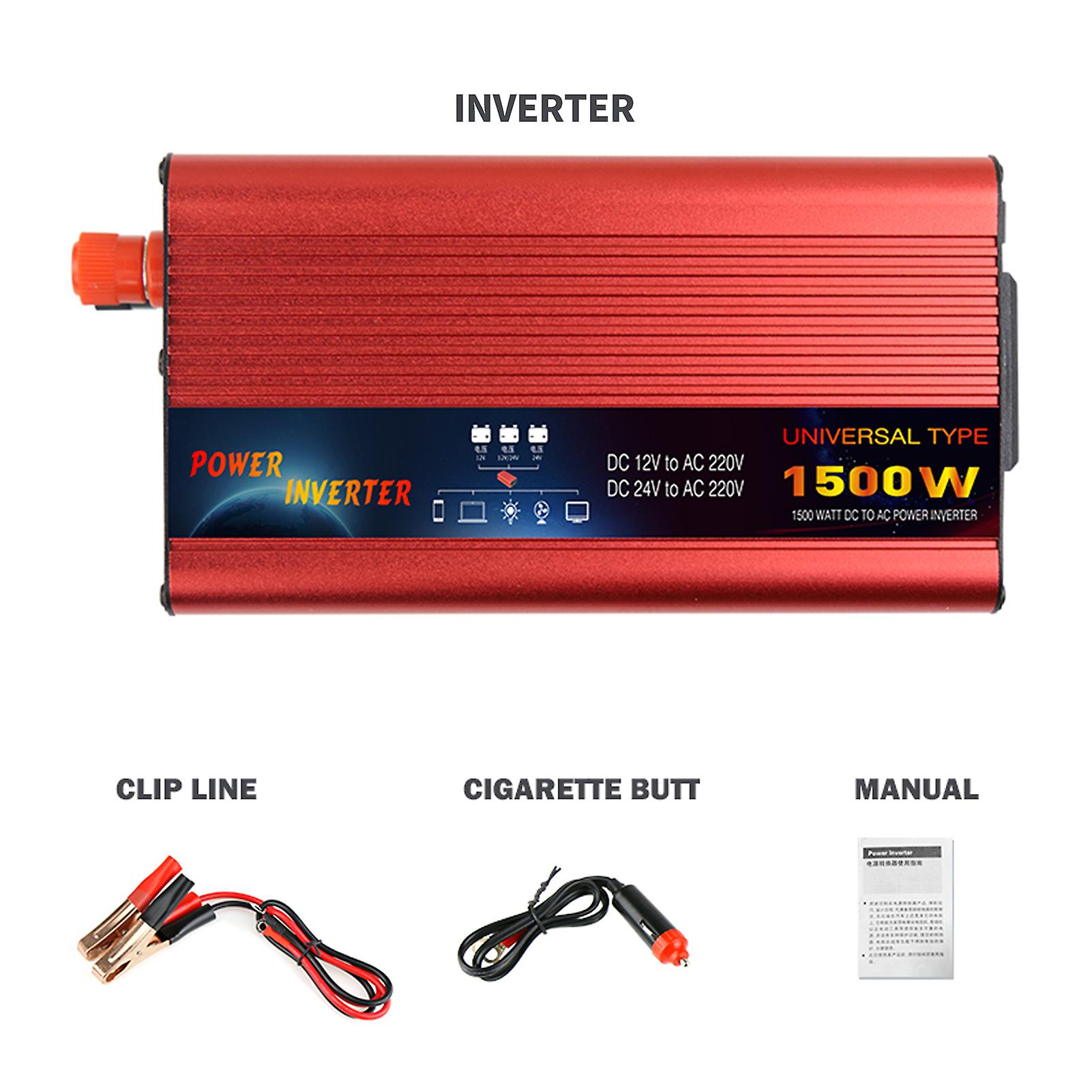 Solar Power Inverter Modified Sine Wave Power Inverter 850w(continuous)/ 2000w(peak) Dc 12v 24v Universal To Ac 220v-240v