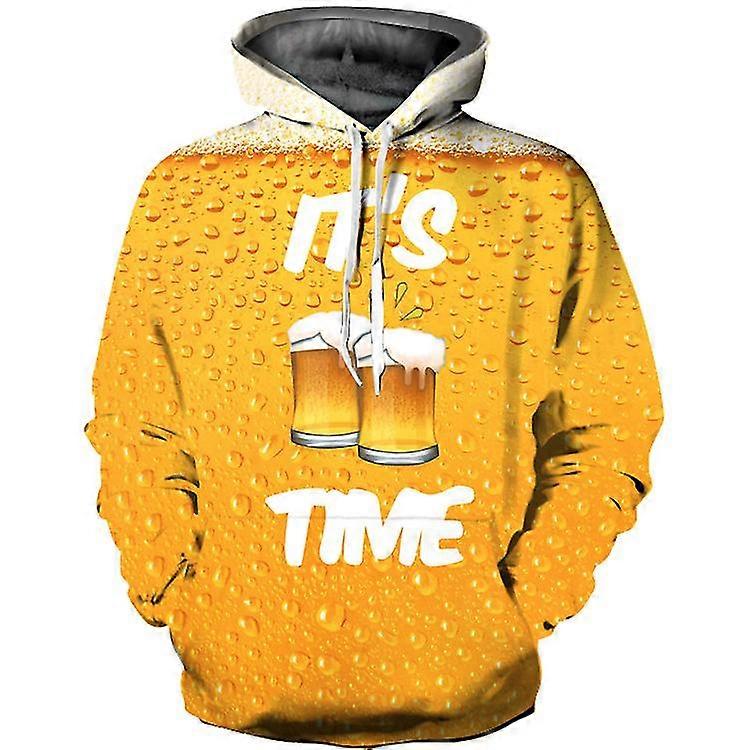 Øl 3d Digital Print Par Hettegenser Høst / vinter Adult Jacket