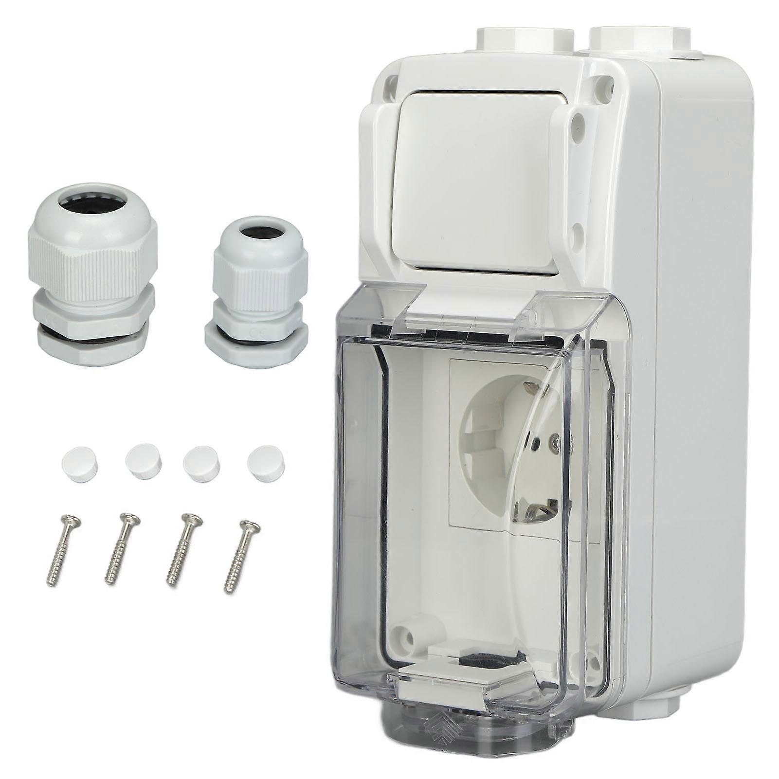 German Waterproof Outlet IP66 Weatherproof In Use Socket Toggle Switch for Garden 250V 16A