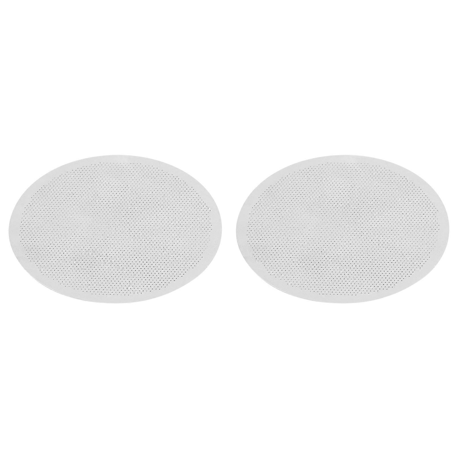 2Pcs Reusable 304 Stainless Steel Round Coffee Filter Screen Mesh Coffee Maker Accessory