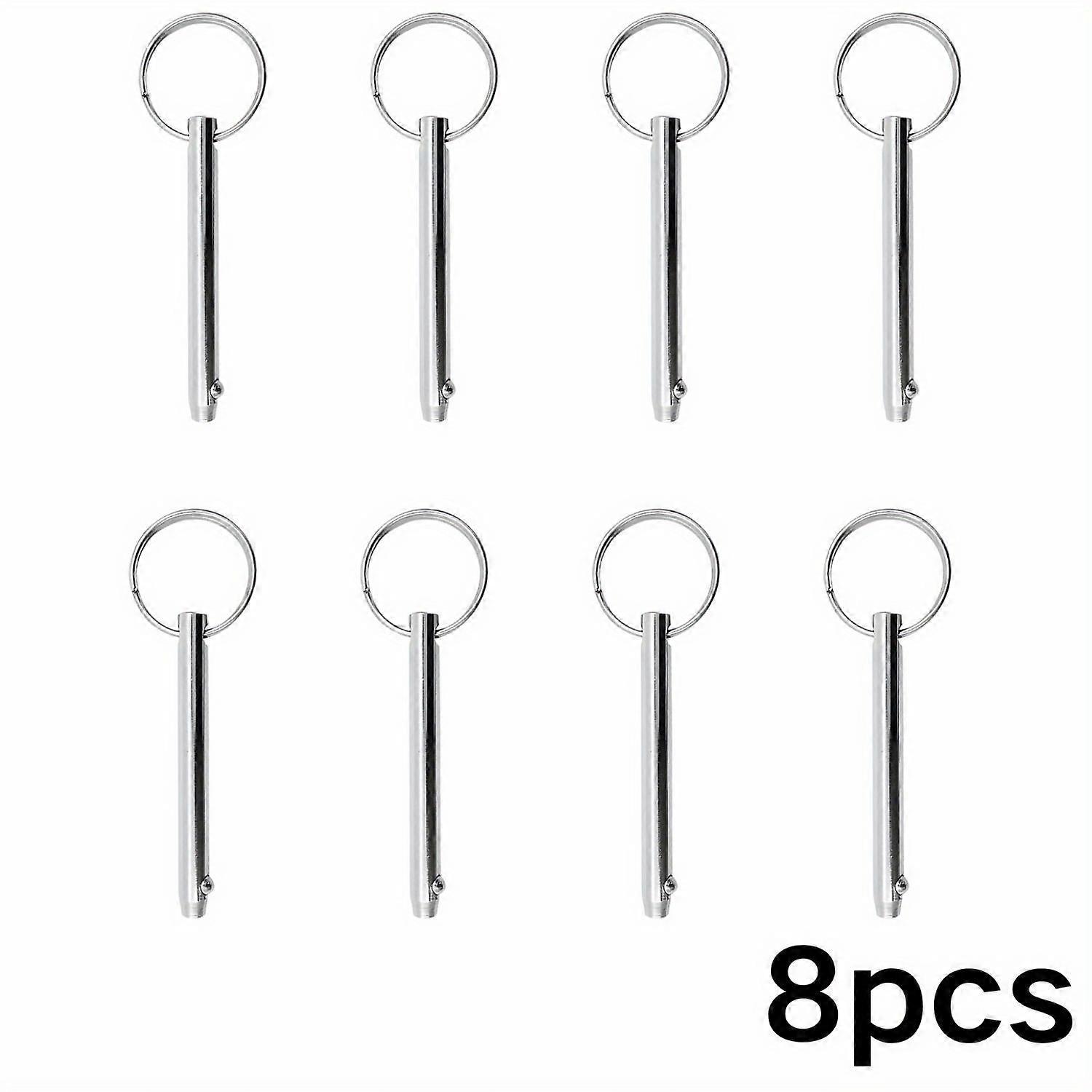 Marine Quick Release Pins - 316 Stainless Steel, 5/16" Diameter, 3" Length, Bimini Top Hardware, Set of 2, 4, 8 Pieces - Metal Fasteners for Boats & D