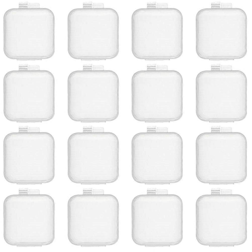100pcs Small Clear Plastic Storage Containers Bead Organizer Earplug Cases