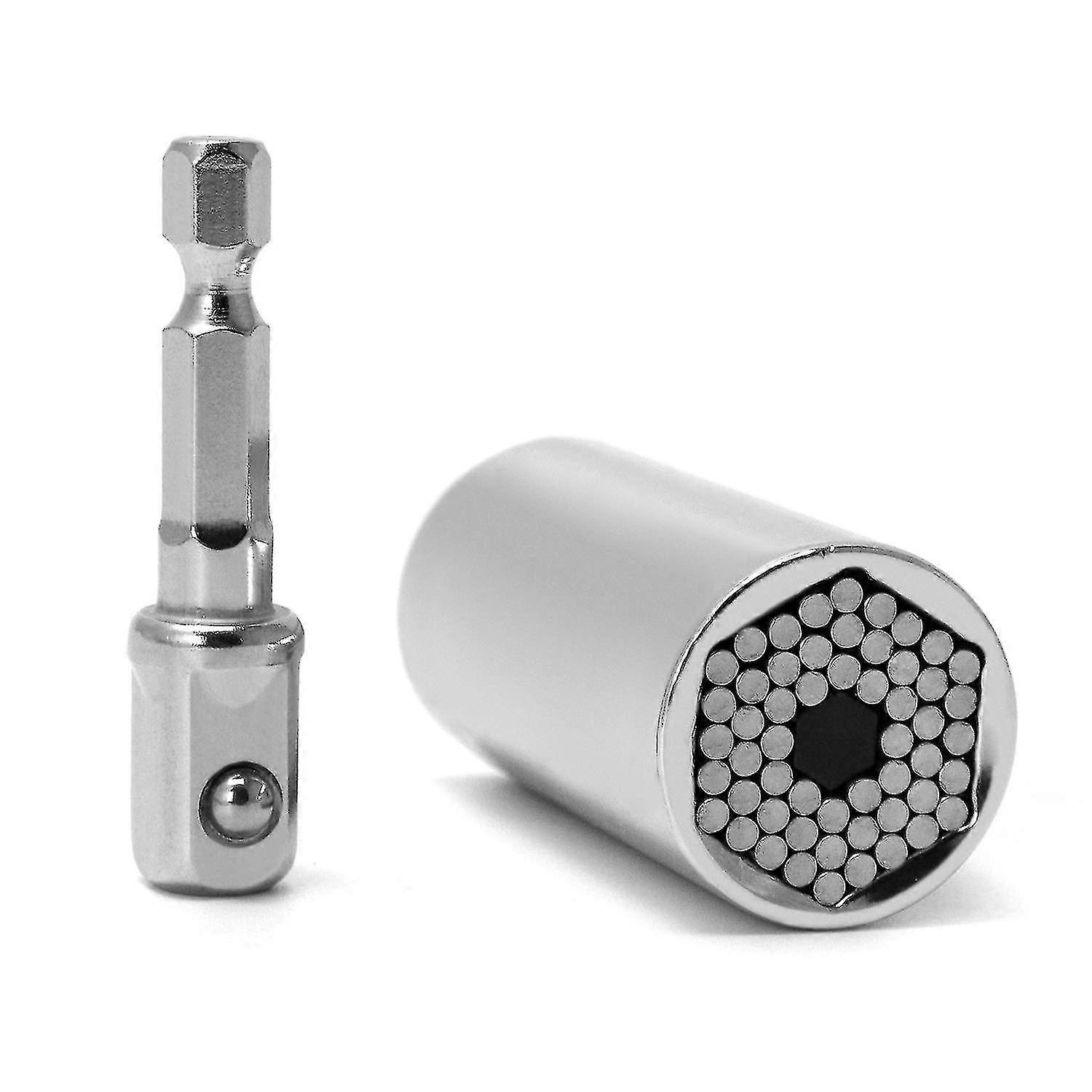 Universal Socket Wrench Set Multifunctional Socket Wrench Drill Adapter Tool 7-19mm (suitable For Standard 1/4'' - 3/4'')