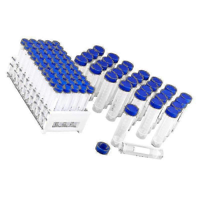 25.4x11.3cm Provrörsställ 81st Engångsprovrör med lock Teströr Rack Science