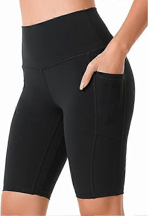 Kongqtee 10" / 8" / 5" / 3" Biker Shorts για γυναίκες με τσέπες, ψηλόμεσο σορτς προπόνησης γιόγκα