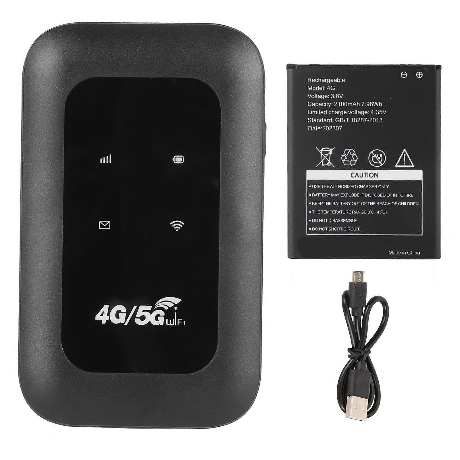 4G WiFi Router Micro SIM Kartensteckplatz 150Mbps 8 Benutzer Kapazität 2100mAh Mobiler WiFi-Hotspot für Laptop Phone Computer Europe Version (B1. B3. B7. B8. B20. B38. B