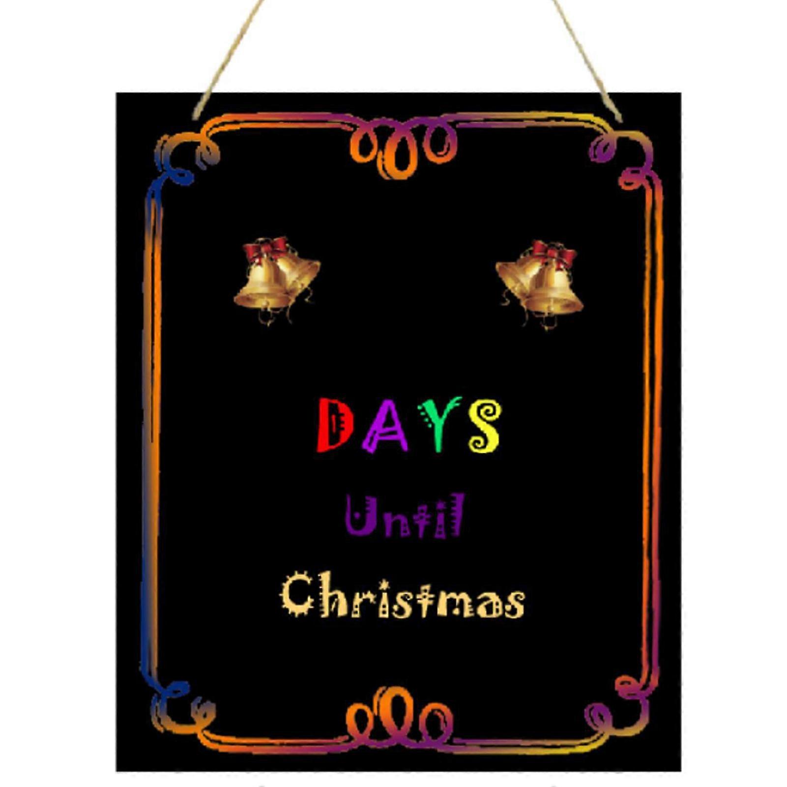Advent Calendar Blackboard with Hanging Hole Sturdy Non-Fading Christmas Countdown Chalkboard Decoration Hanging Ornament