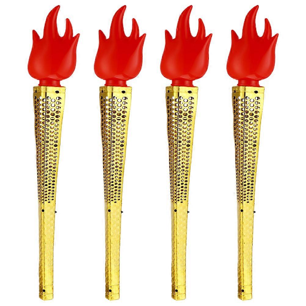 4pcs Artificial Torch Toy Fun Torch Party Cheering Wand Sports Fun Torch Prop Photo Prop