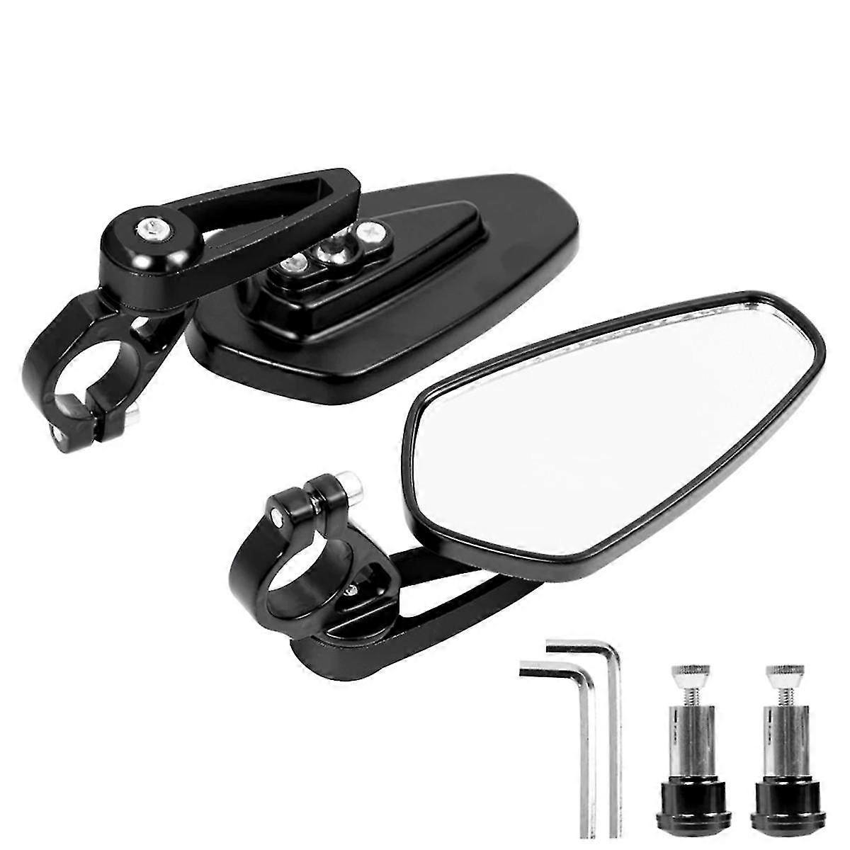 Bicycle Handlebar Reflector Rear View Mirror Safety Adjustable Rotatable Mirror Electric Scooter for GT/Pro,Black