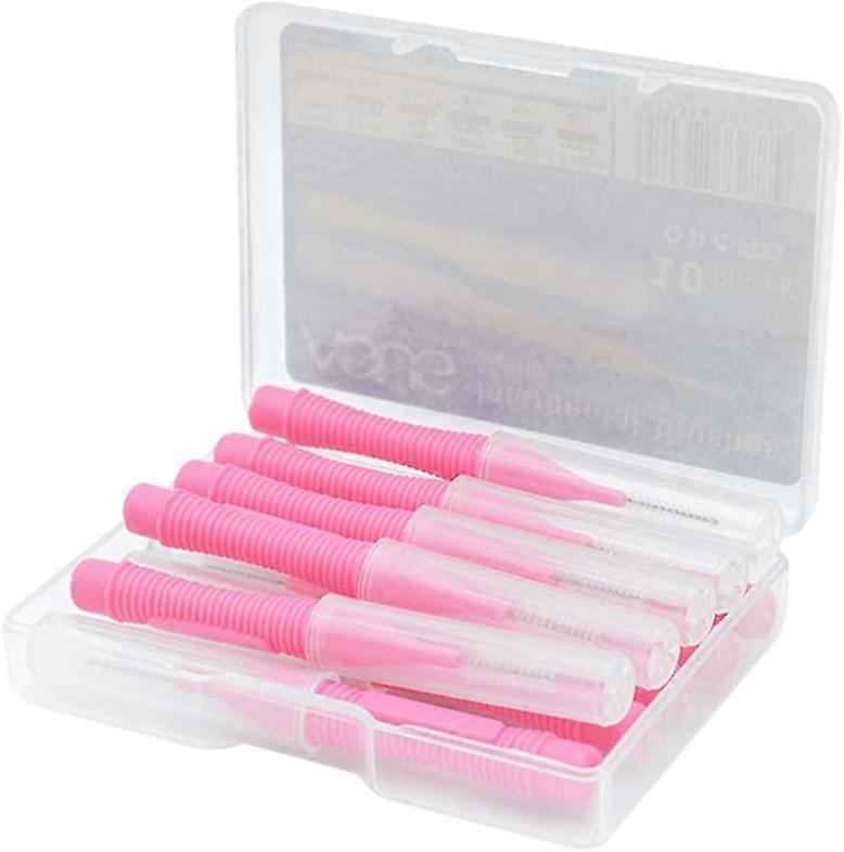 Brosses interdentaires entre les nettoyeurs de dents Outil de nettoyage dentaire Portable Floss Pick 10pcsPink