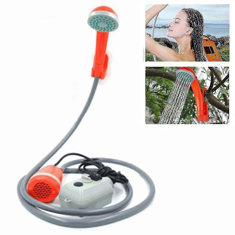 Portable Camping Shower Shower Head With Water Pump, Usb Cable