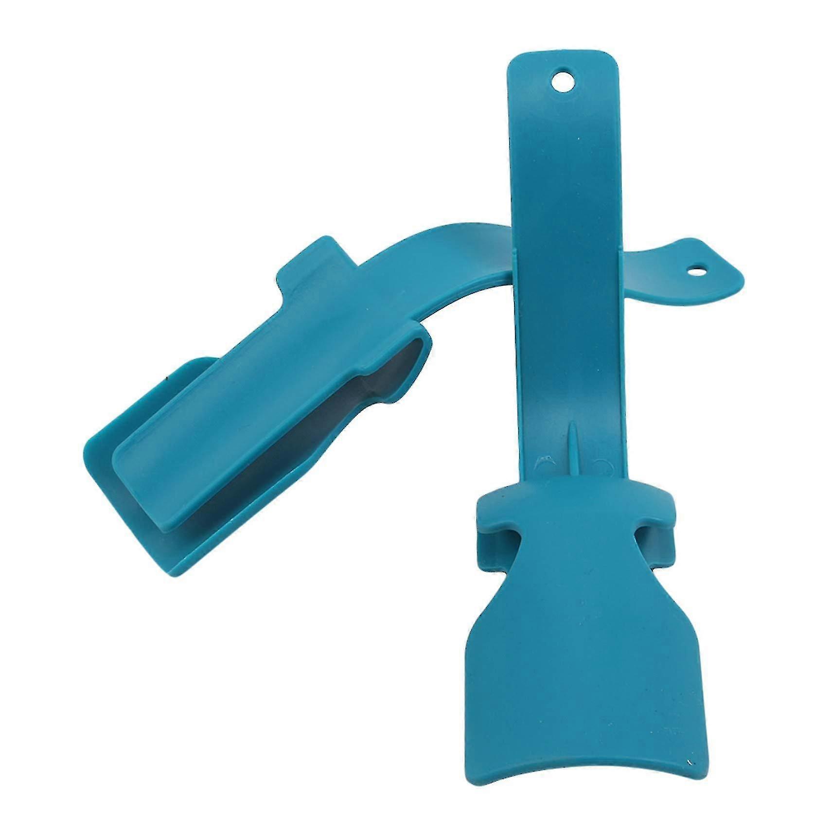 2pcs Lazy Shoe Helper Portable Shoe Lifting Helper Handled Plastic Shoehorn