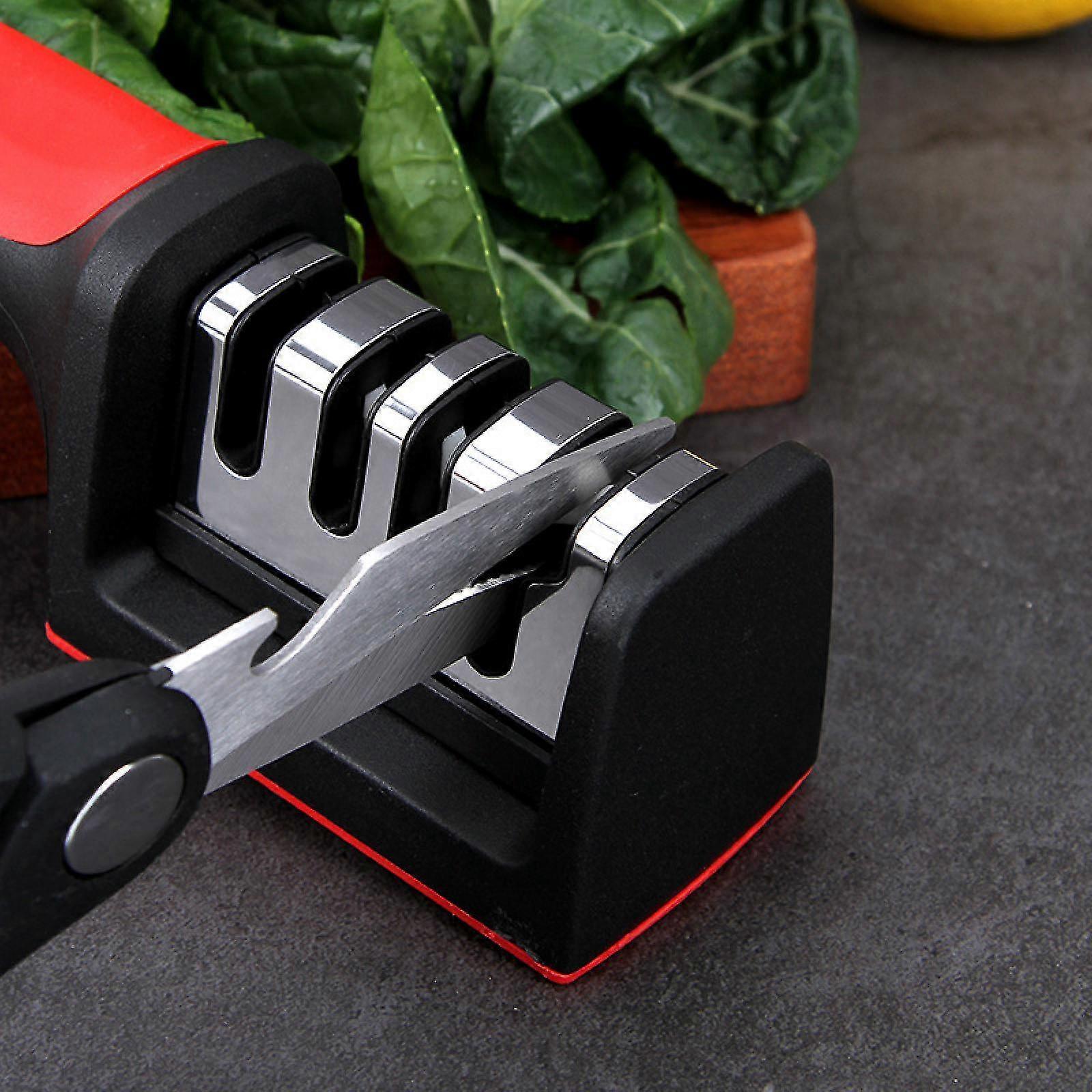 Knife Sharpener Professional 3 Stage Straight Kitchen Sharpening System Tool Set