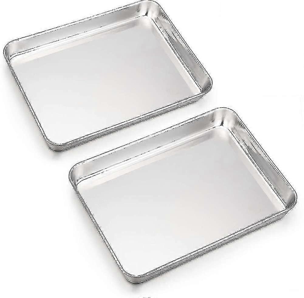 2024 صينية خبز فرن محمصة صغيرة. صينية تقديم صغيرة من الستانلس ستيل 23 × 18 × 2.5