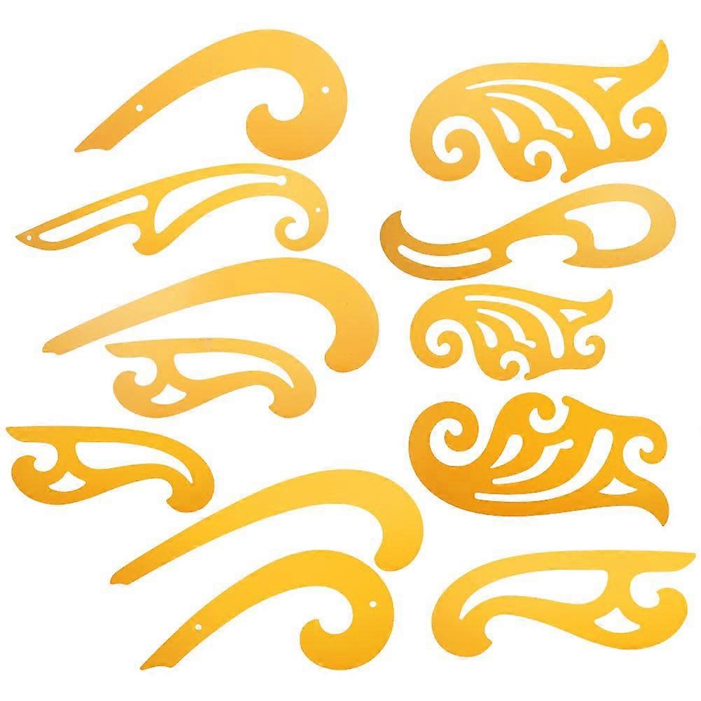 12Pcs Curve Ruler Multi?Function Clothing Designed Cloud?Shaped Template Measuring Tool