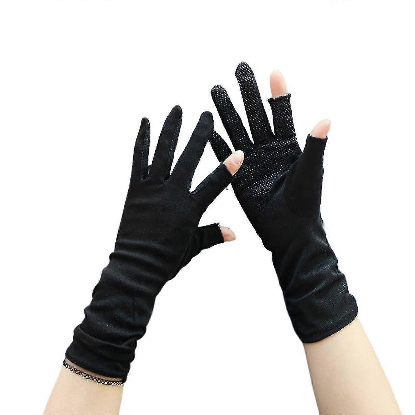 夏季防紫外线防晒手套轻便透气，适用于露营钓鱼