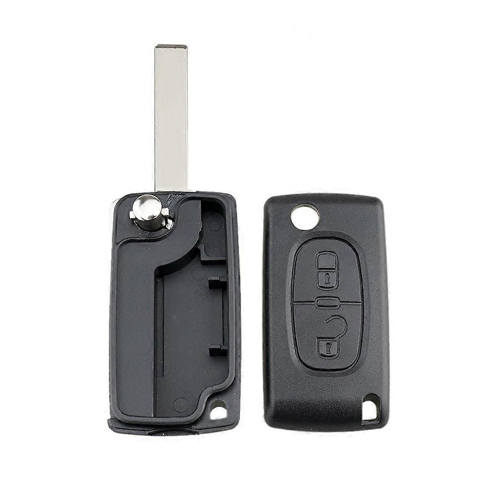 2 Button Remote Key Fob Shell Case Fits For Peugeot 2008 3008 5008 Ce0523 Hu83 Shell Cover Key Protector