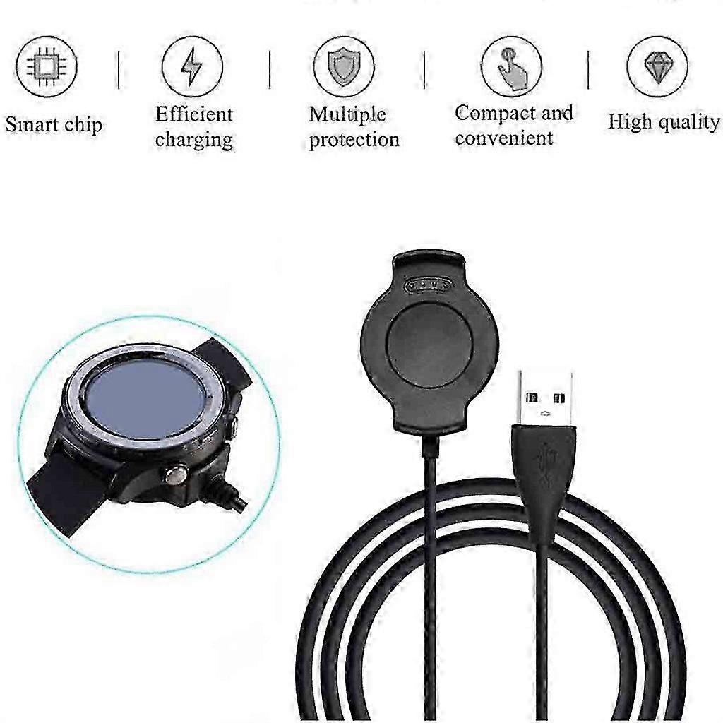 Para Watch 2 Cargador de base de carga de reloj inteligente con cable USB