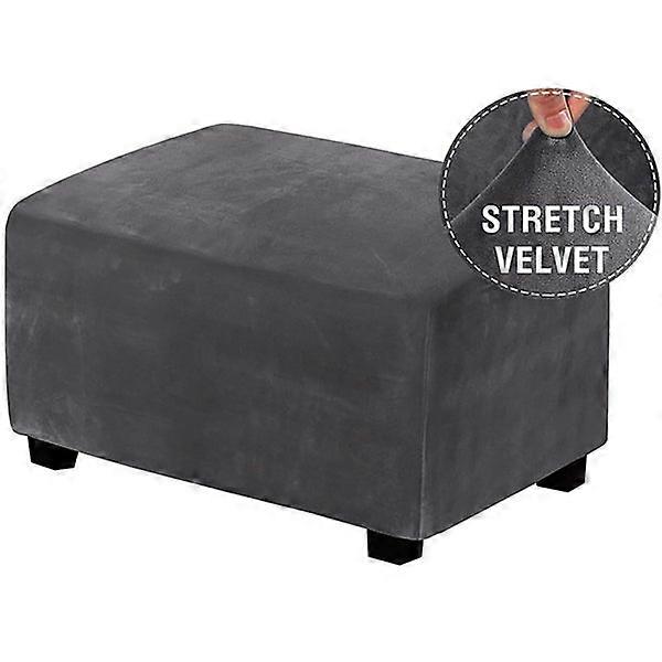 Stretch Footstool Slip covers Rectangle Footrest Protector Storage Otto