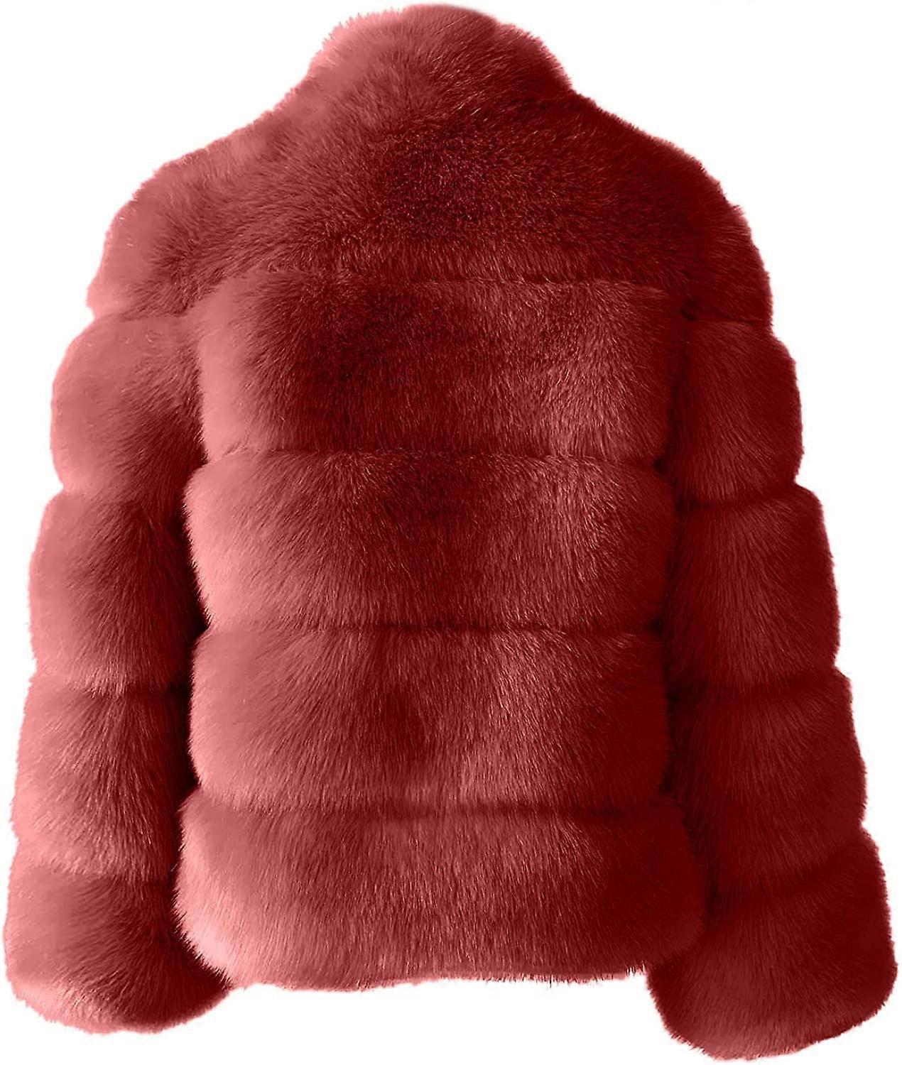 Faux Fur Coats for Women Thick Plush Shaggy Jackets Elegant