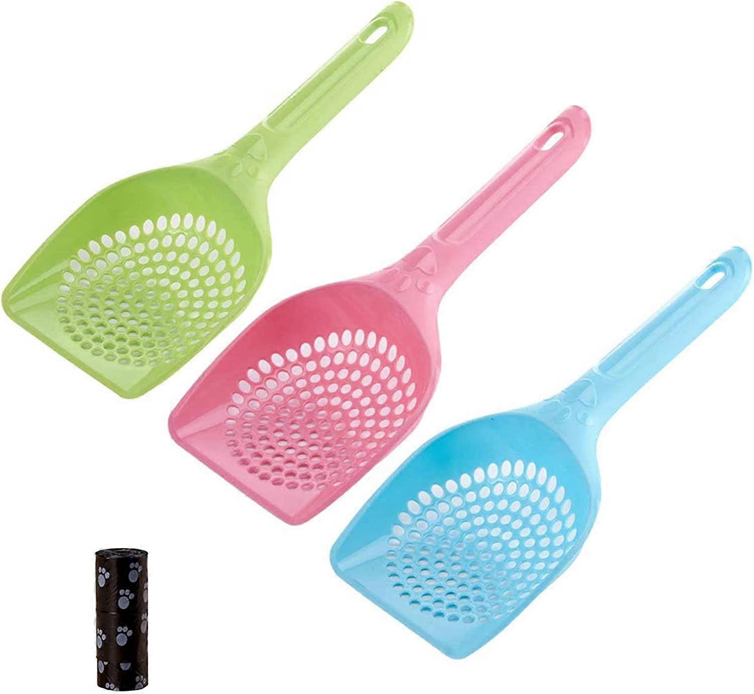 ZK- Set of 3 large plastic spatulas for cats and cats. random color