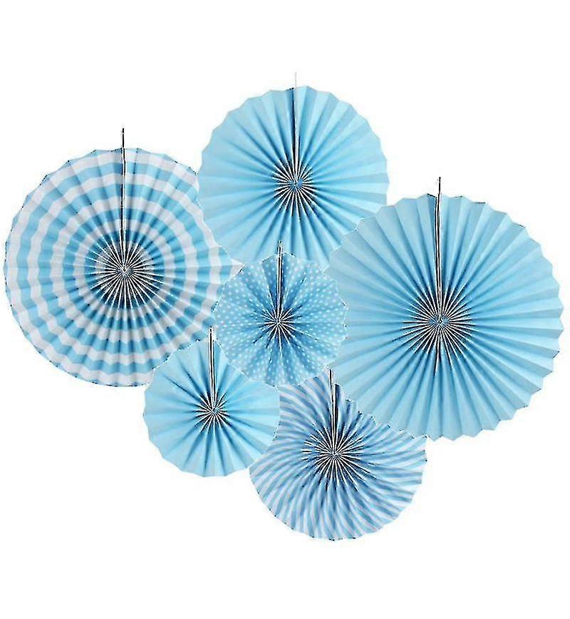 مجموعة من 6 مراوح مناديل لتزيين الحجرة ، احتفال الحفلات ، الزفاف ، مجموعة عيد الميلاد