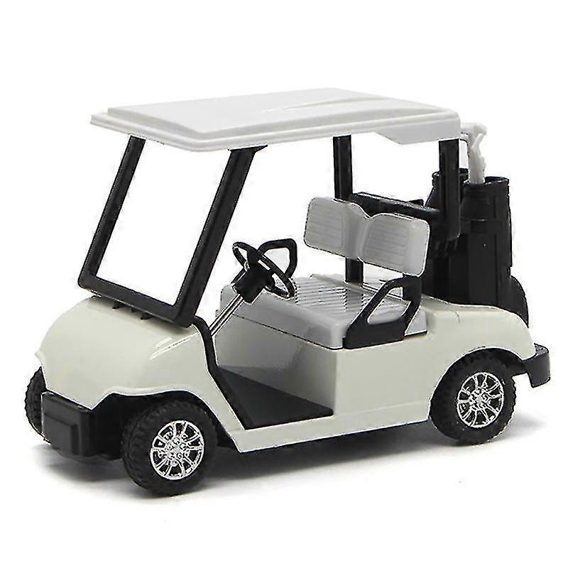 Golf Cart Model Alloy Model Super Pullback Function Cute Type, White, 12*7.5*5.5cm Shibaod