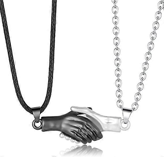 2 piezas imán mano en mano collar