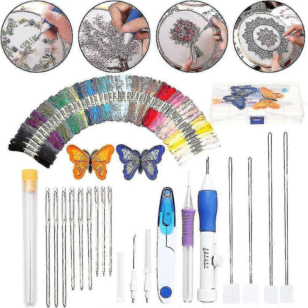 Embroidery Punch Needle Kit Stitching Tool Set Z