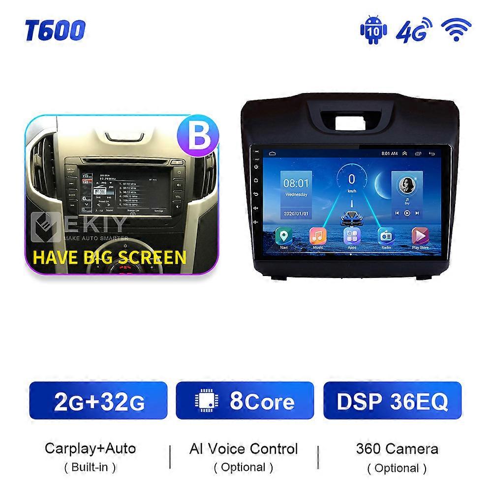 T900 8G 128G Android 10 Car Radio For Chevrolet S10 Isuzu DMAX 2015-2018 GPS Navigation Multimedia Player Carplay 2din DVD