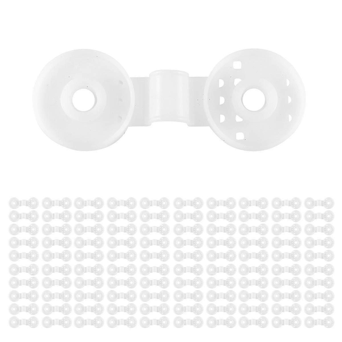100pcs Clips Net Hooks Fixing Clips Shade Cloth Plastic Clips Fix Clamp Grommet Installation White