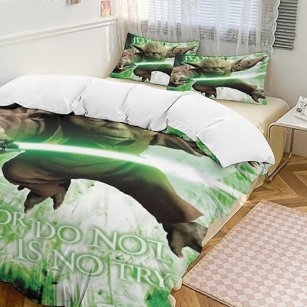 v1958 Lençóis Roupa de Cama Yoda Conjunto de Cama de 3 Peças Macio Quente E Confortável Conjunto De Cama com 1 Capa De Edredão E 2 Fronhas Lençóis yuq1958