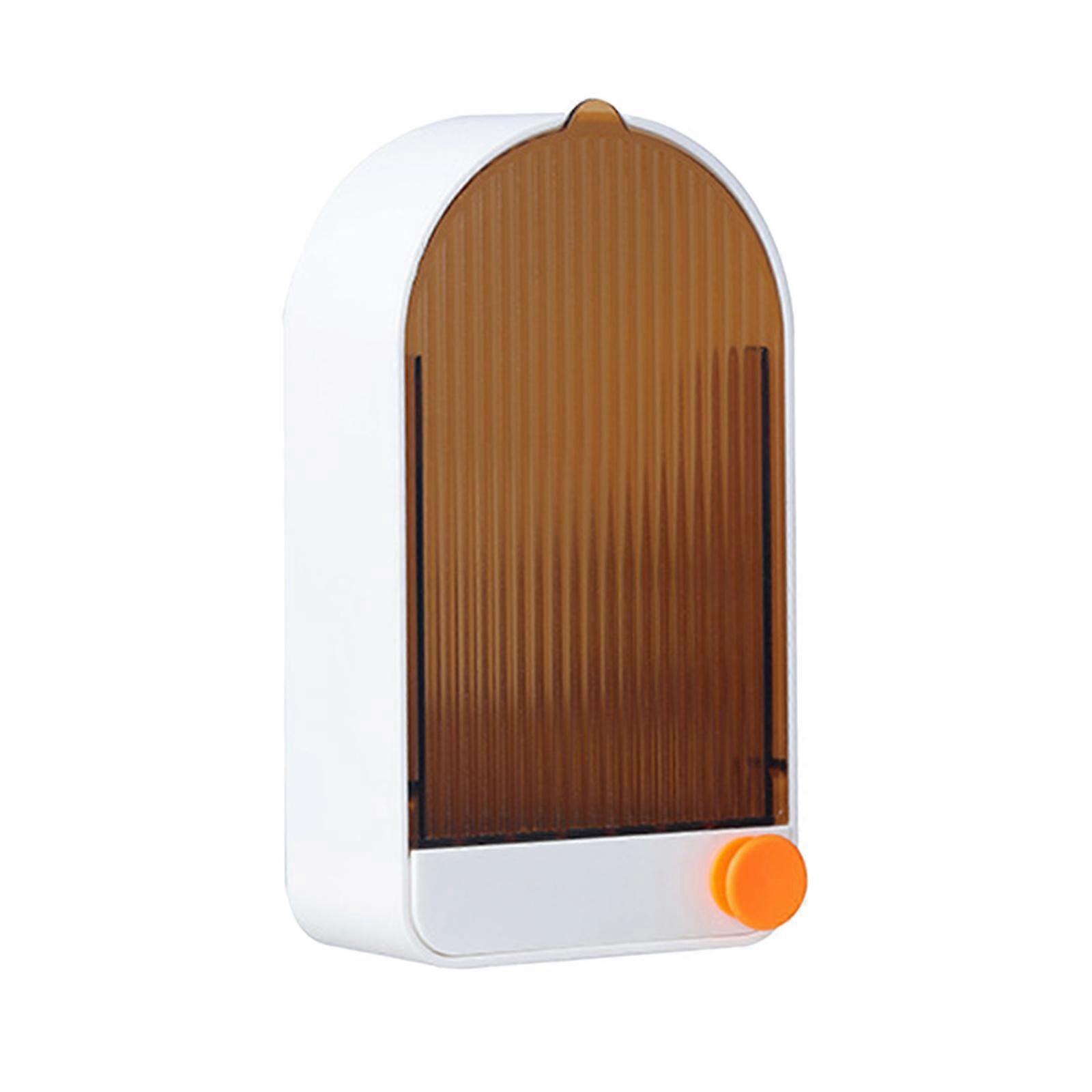 Wall Mount Soap Container Soap Holder Soap Dish for Dorm Kitchen Accessories white orange