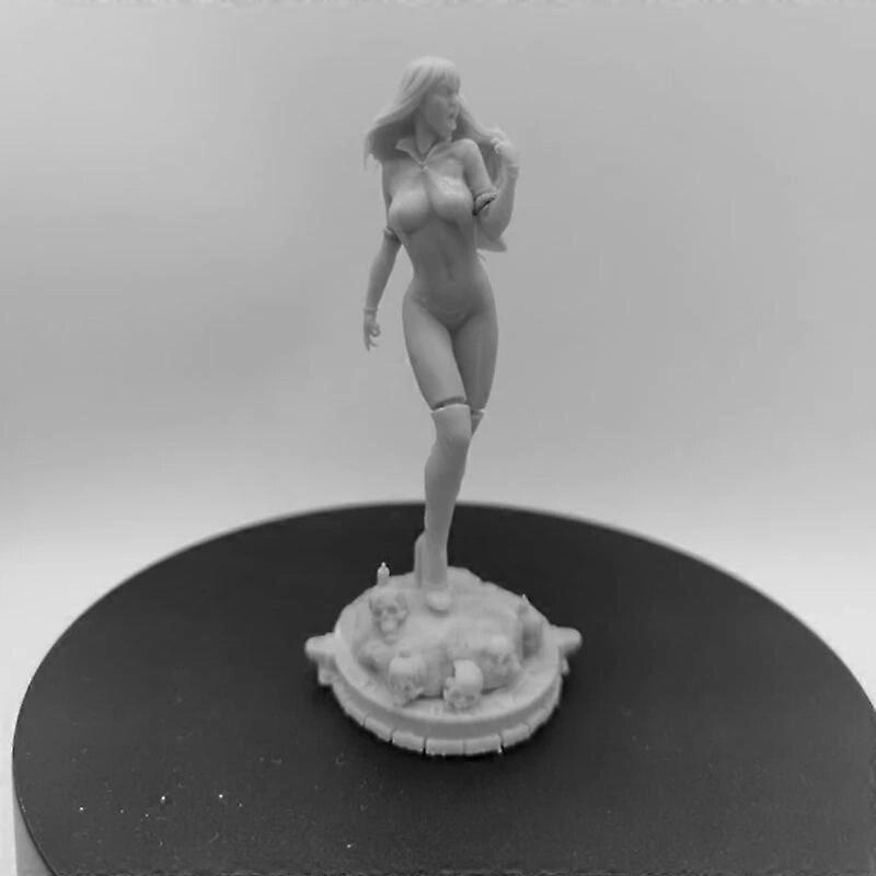 Resin Figure Fantasy Vampire 1/24 Scale 75mm Total Height Assemble Miniatures Model Kit Unassembled Unpainted Statuettes Toys