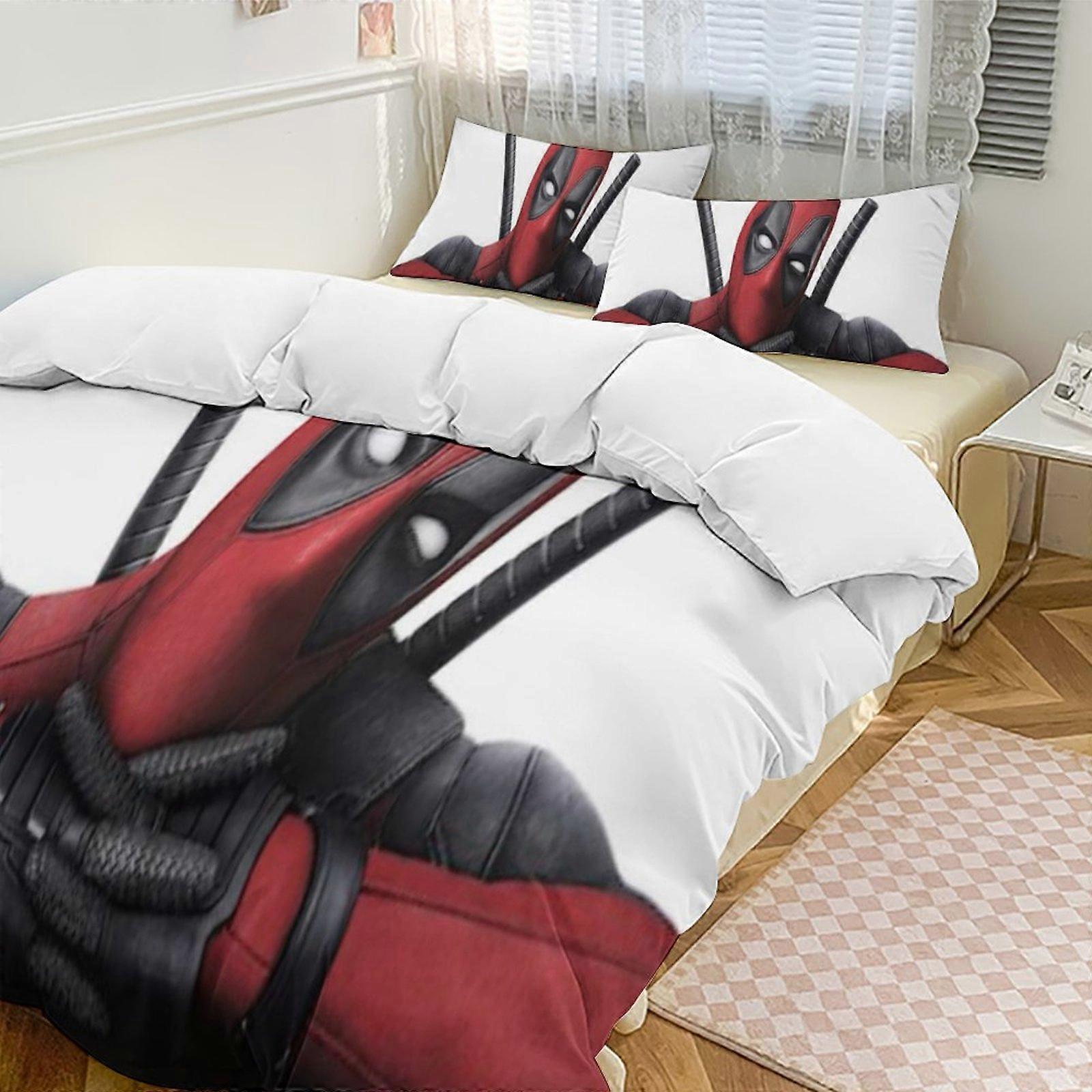 סט מצעים GS151 כיסוי שמיכת פוך דדפול סט מצעי מיקרופייבר סט 3 חלקים קל משקל SH151 קל משקל ונוח