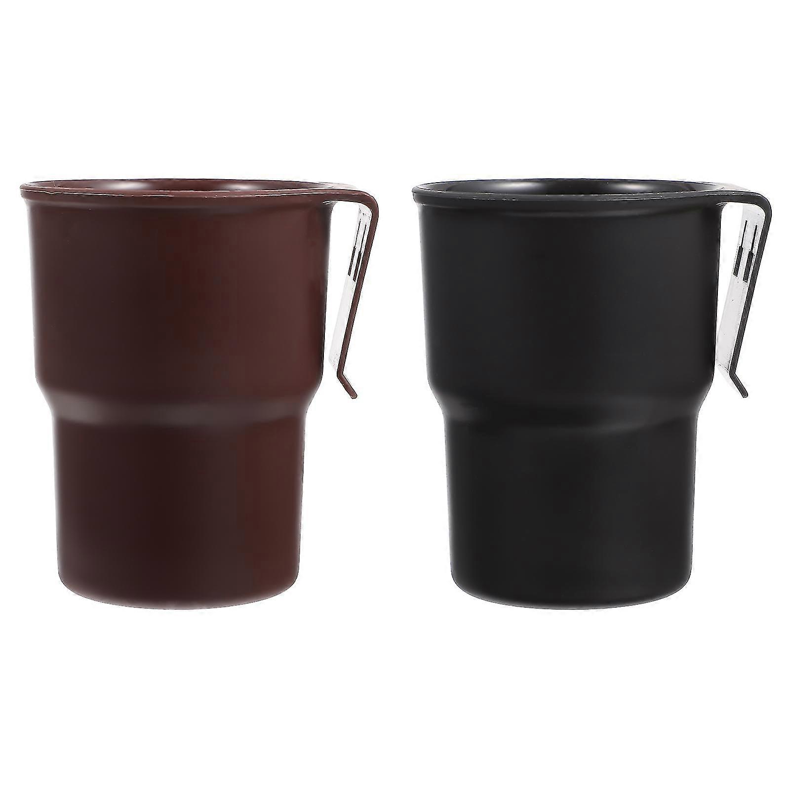 2pcs Plastic Car Trash Can Auto Trash Holder Multi-functional Storage Box