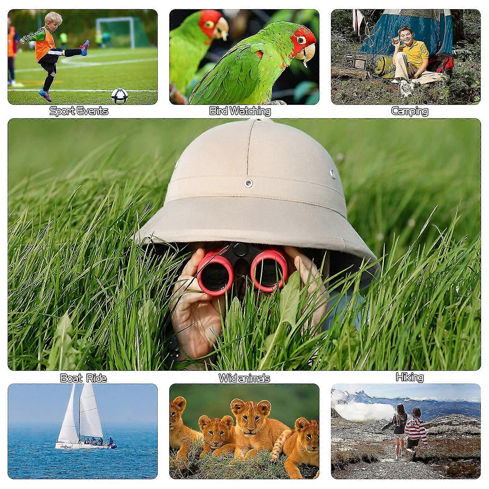 Compact Shockproof Binoculars For Kids Bird Watching, 5x30 High Resolution Clear Waterproof Optics Binocular Hiking