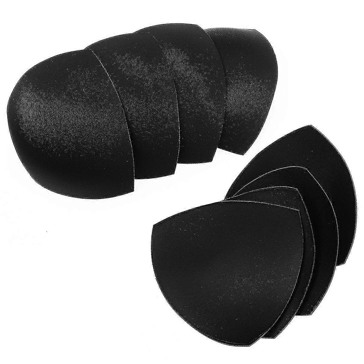 4pair Removable Cup Bra Pad Insert Pads Underwear Accessories(black)
