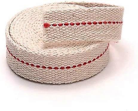 Light of Mine 7/8" Inch 100% Cotton Flat Wick 6 Foot Roll for Paraffin Oil or Kerosene Based Lanterns and Oil Lamps with Genuine Red Stitch (7/8")