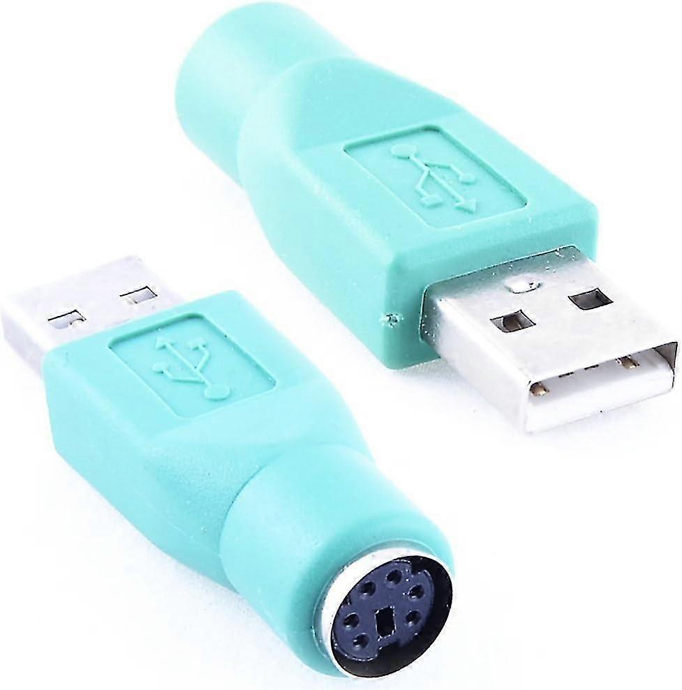 Usb macho para ps2 fêmea adaptador, conector conversor, verde